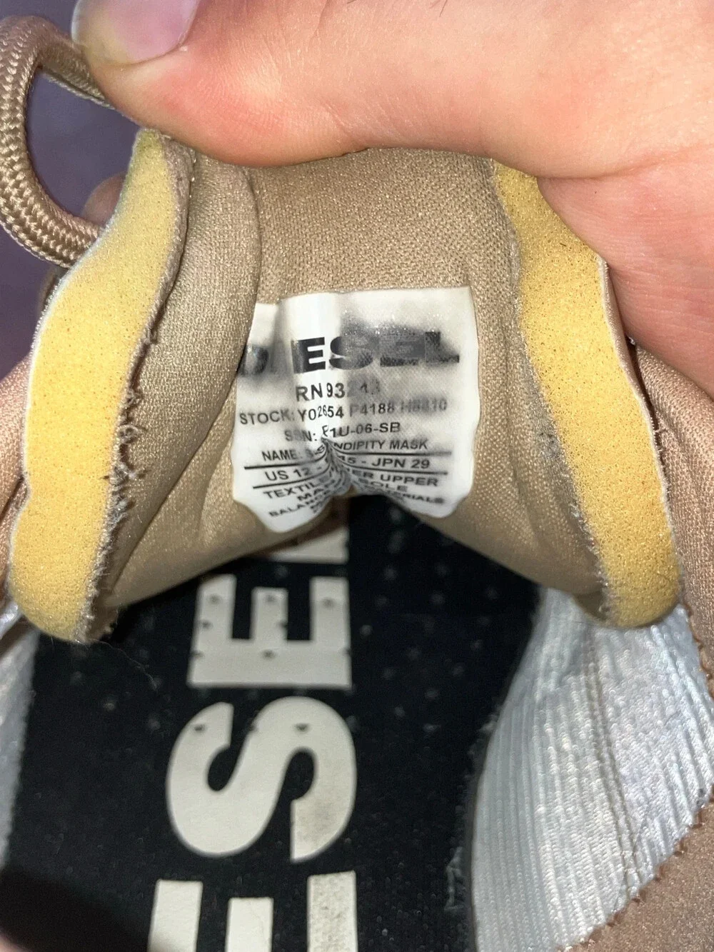 Diesel Serendipity S Sneakers Tan Sz 45